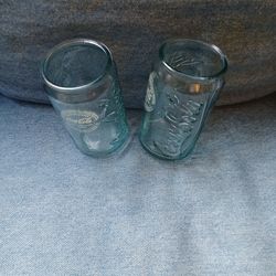 Coca-Cola Green Glass Coke Can Drinking Glasses