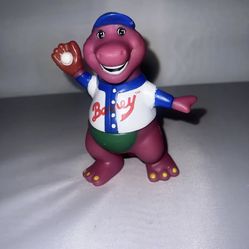 Vintage Barney the Purple Dinosaur Baseball Figure Lyons Group 5"