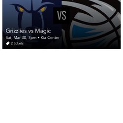 2 Magic Vs Memphis Tickets 