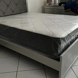New Queen Size Mattress With Box Spring Set Colchones QUEEN Size 