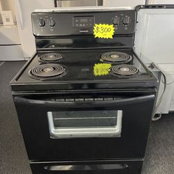 Frigidaire Black All Electric Stove, 220 V Operated