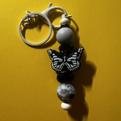 Butterfly Beaded Keychain 