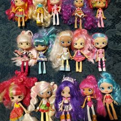Shopkins Shoppies Dolls Lot Of 15