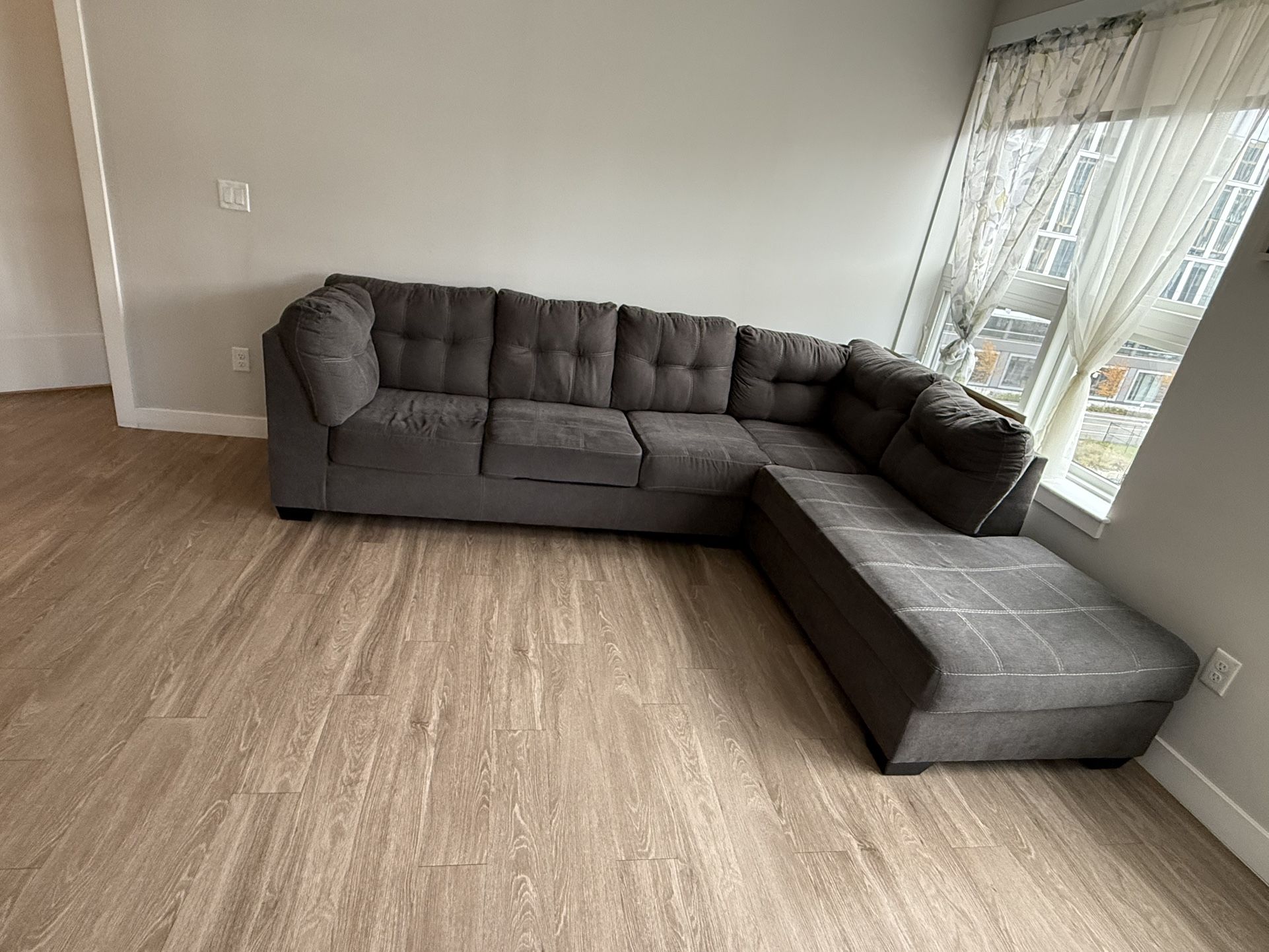 Gray Left-Hand Sectional Couch