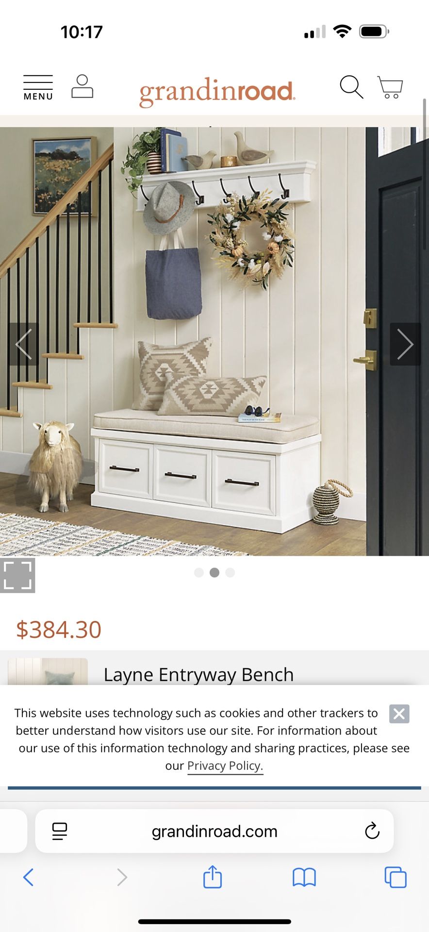 Entryway Storage Bench
