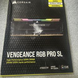 CORSAIR - VENGEANCE RGB PRO 64GB Sealed Kit.  This Is DDR4 4000Mhz ****Not 3200 Or 3600 
