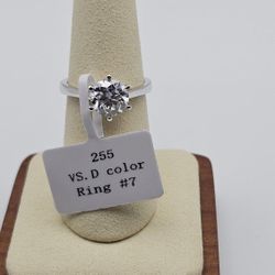2.00 CT Moissanite Solitaire Ring – D Color VS Clarity – Size 7 – $75