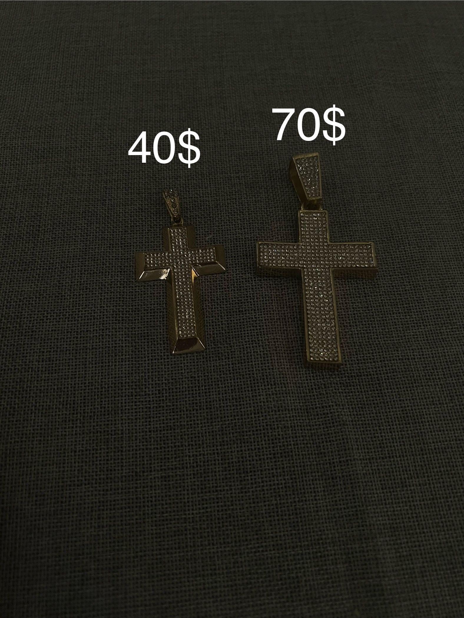 Gold Plated Cross Pennant