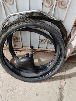 I have three used 26-in bicycle tires with four tubes all of them in good condition $50 or best offer