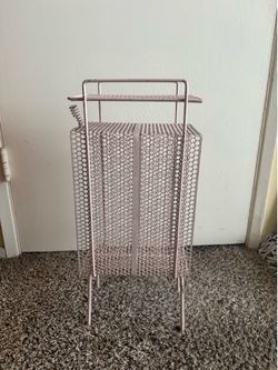 1960s Mid-Century Modern Richard Galef Perforated Metal Mesh Magazine Album Rack
