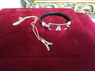 Initial A jewelry set new