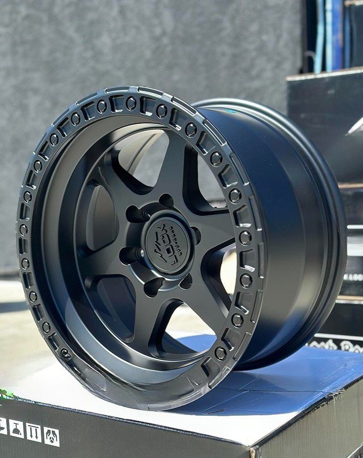 17x9 Matte Black Wheels Off Road Lock Brand 6x139.7 Toyota Tacoma Chevy Silverado GMC Sierra And More!!