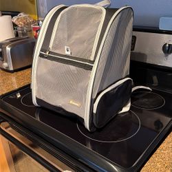 Texsens Backpack Pet Carrier (black/grey)