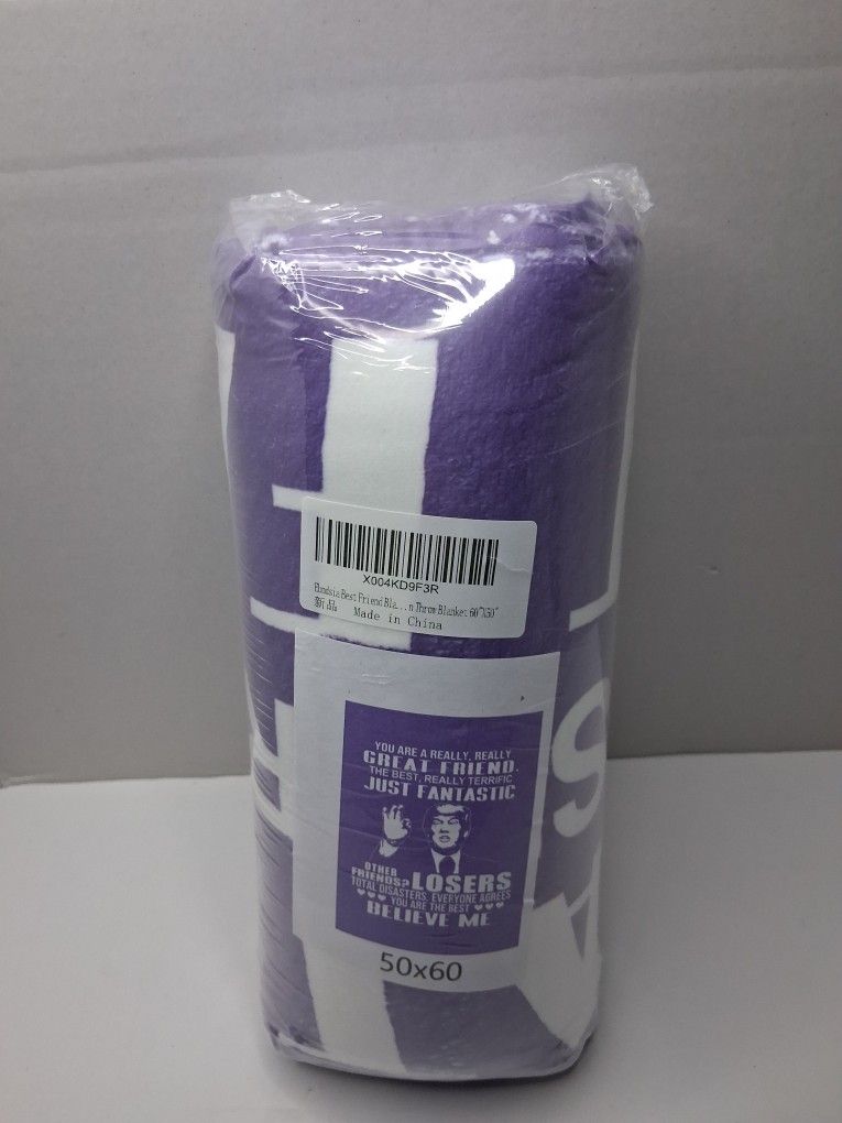 Donald Trump Purple 50x60 Throw Blanket Funny For friend new selling for only $15