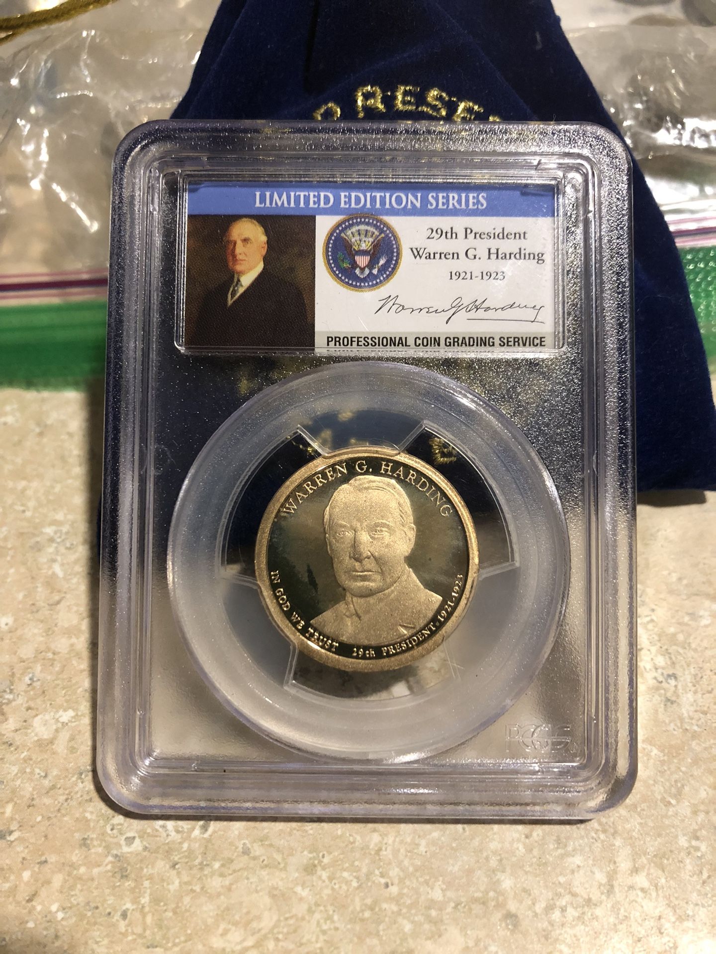 2014 Graded Warren G Harding $1 Coin