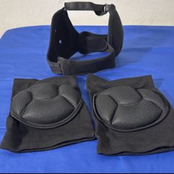 Viora White 3 Pc Headgear Knee Pads for Youth