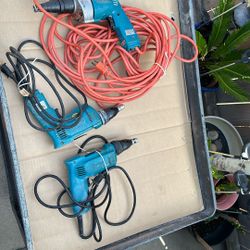Three Used Corded Makita  Drywall Screw Guns 