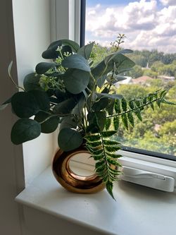 Faux Eucalyptus and Fern Arrangement