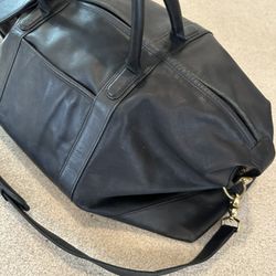 Gorgeous Coach Black Leather Overnight Bag