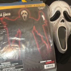 holloween costume ghost face 10/12 