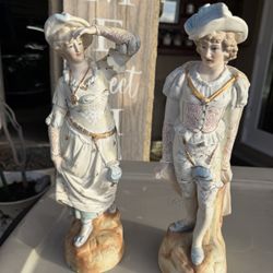 Porcelain His And Hers Statuettes 