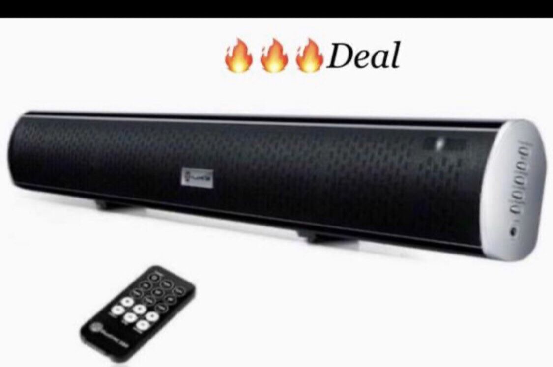 Go groove sound bar new please scroll Through our pictures for more description, perfect for hooking up to your TV or Alexa easy set up Bluetooth etc.