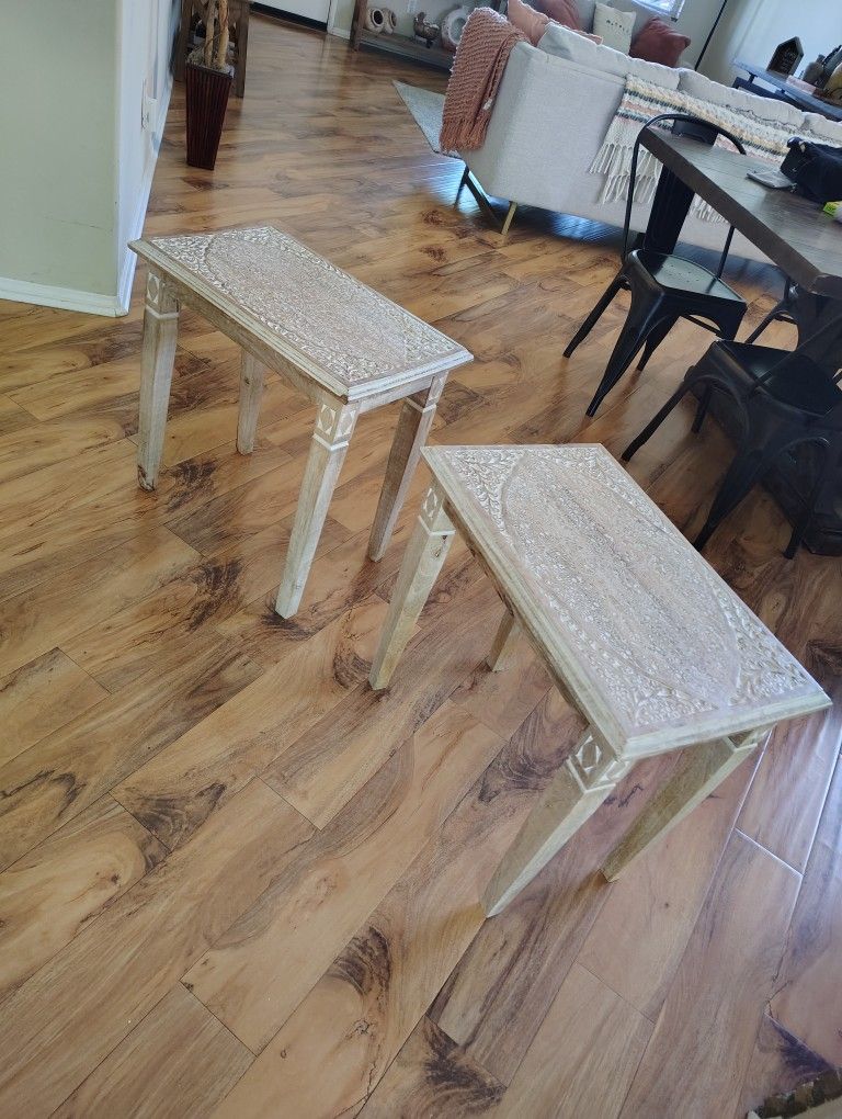 Beautiful Chic Farmhouse Rustic Style End Tables - $45