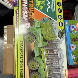 Toy Truck With Dinosaurs