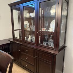 Macys Edgewater Dining Table & China Cabinet