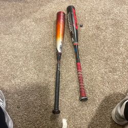2 Louisville Slugger 30-8 Baseball Bats