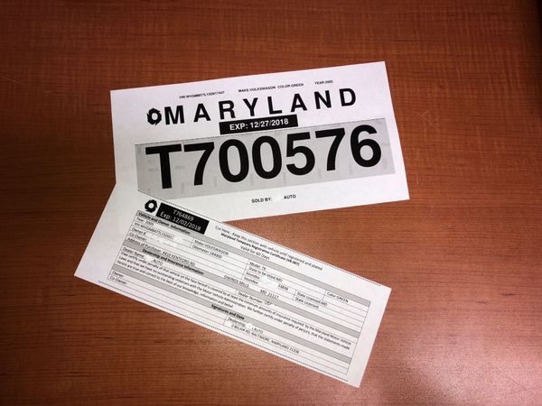 60 days Maryland temp tag for Sale in Odenton, MD OfferUp