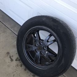 ONE (1) RIM WITH TIRE 195/60/15 FOR 2010-2015 TOYOTA PRIUS.