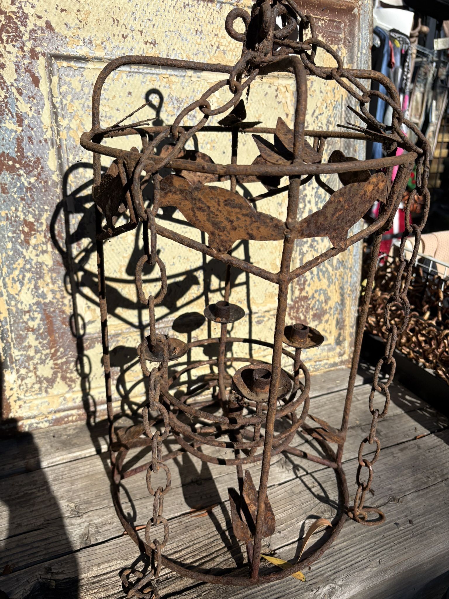Rustic Metal Candle Holder