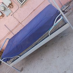 Twin bed with mattress