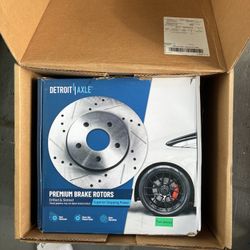 Rear Drilled and Slotted Brake Rotors (Pair)