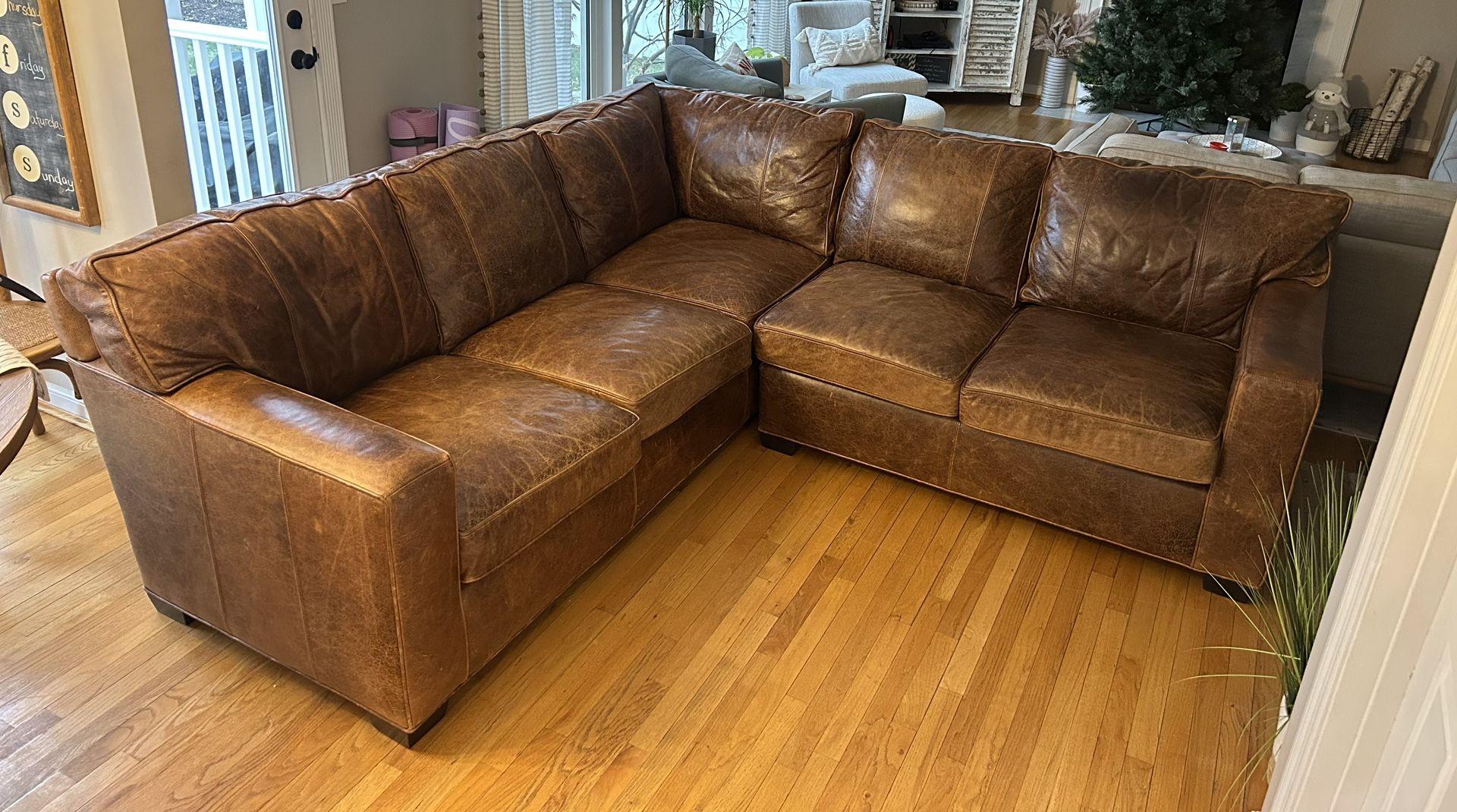 Arhaus Leather Sectional