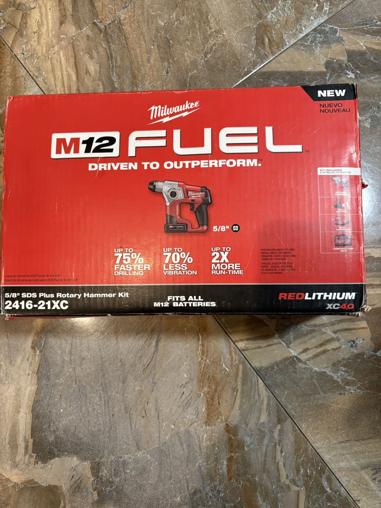 Milwaukee 5/8 Sds Rotary Hammer Drill Kit 
