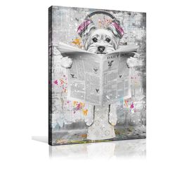 Funny Dog Wall Art For Bathroom