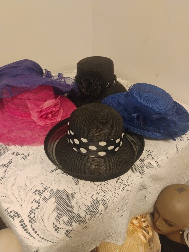 5 Ladies Dress Hats Betmar Arlin Plaza Suite Swan Preston NY Ladies Hats New & Worn