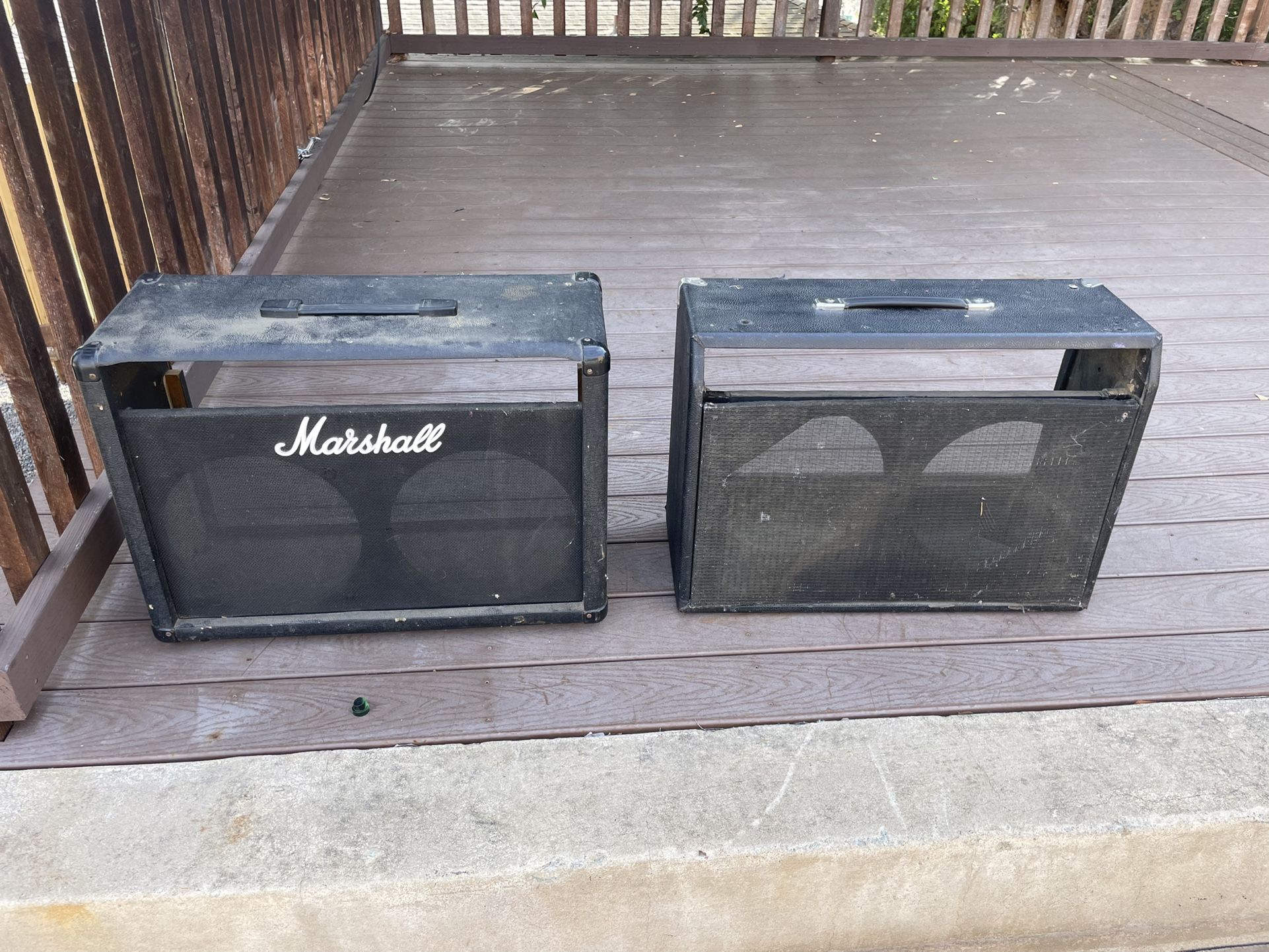 Two 2x12 Amp Cabinets Empty No Chassis