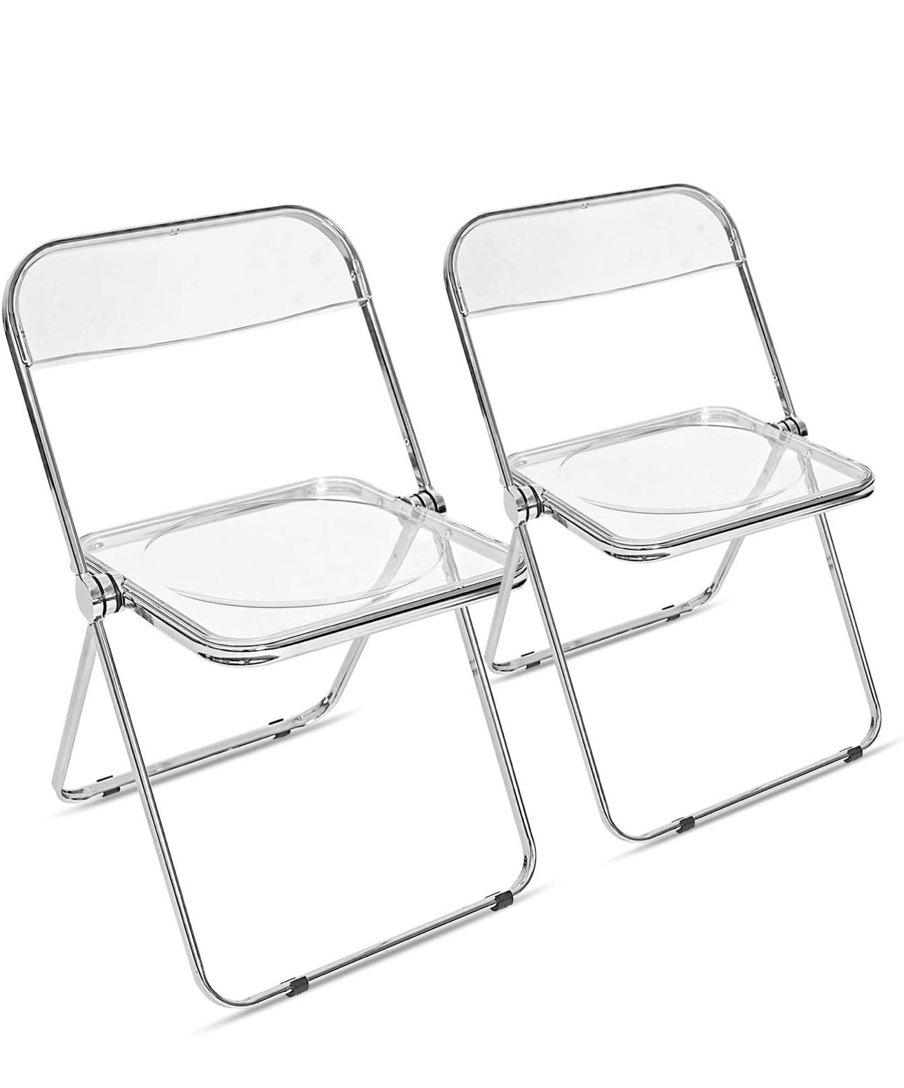 Transparent Chrome Folding Chairs