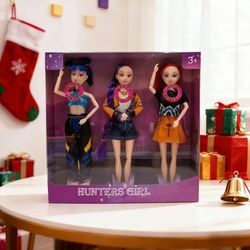 3 Pcs Set K-Pop Demon Hunter Cosplay Doll Collectible Figur Great Christmas Gift