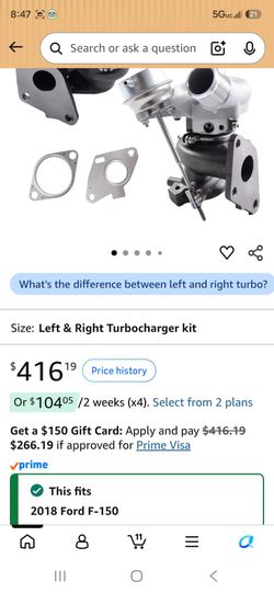 F-150 turbos for 2.7