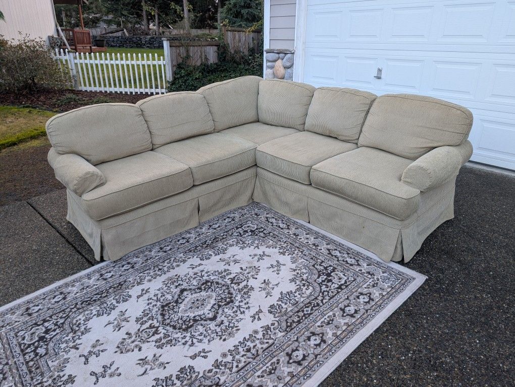 Beige L Shape Sectional Sofa Delivery Available