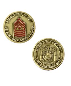 Rare USMC MCRD San Diego Western Recruiting Region Sergeant Major Challenge Coin