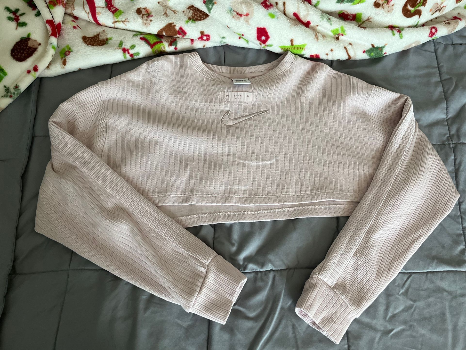 Nike Pink Cropped Hoodie