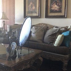 Storage Room Full Of Solid Wood Dining And Living Room Furniture. 