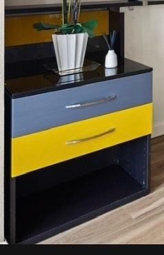 2 Modern Two-Drawer Dresser Cabinet