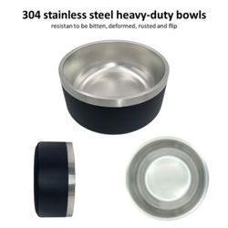 Stainless Steel Insulated Double Walles Pet Bowl 