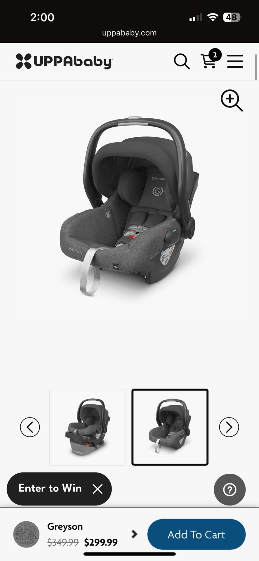 UPPA baby mesa v2 Car Seat And Extra Base